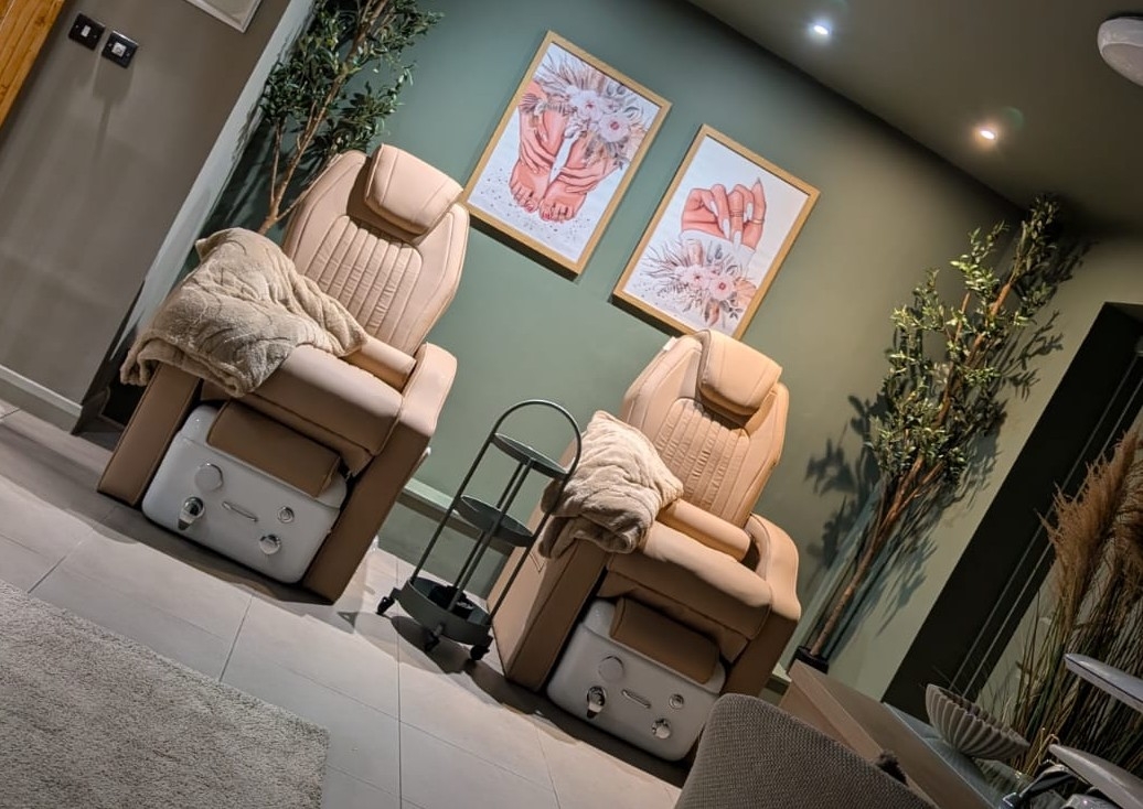 Luxury pedicure in our reclining massage chairs